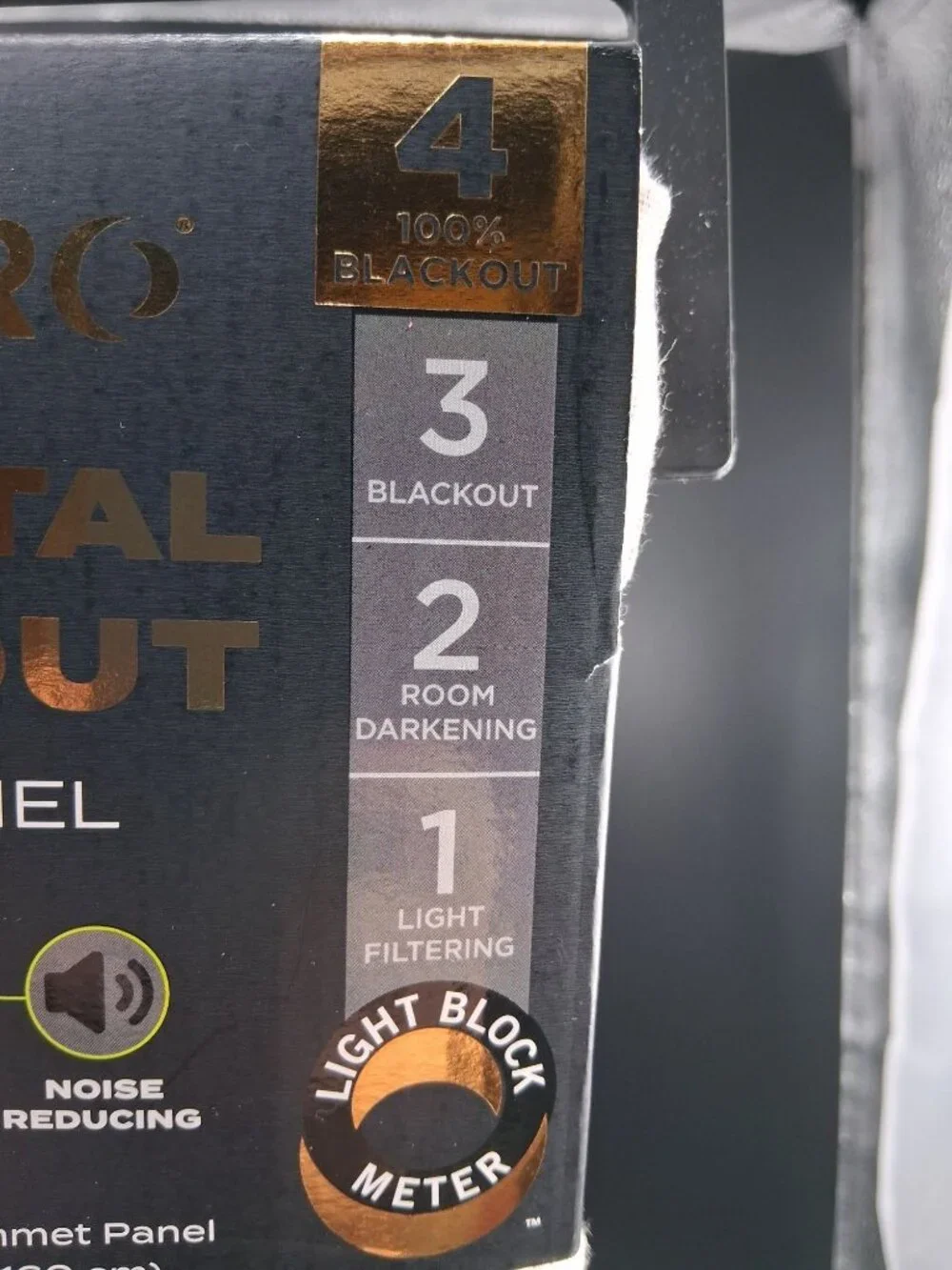 Sun Zero 100% Total Blackout Lined Window Panel 40